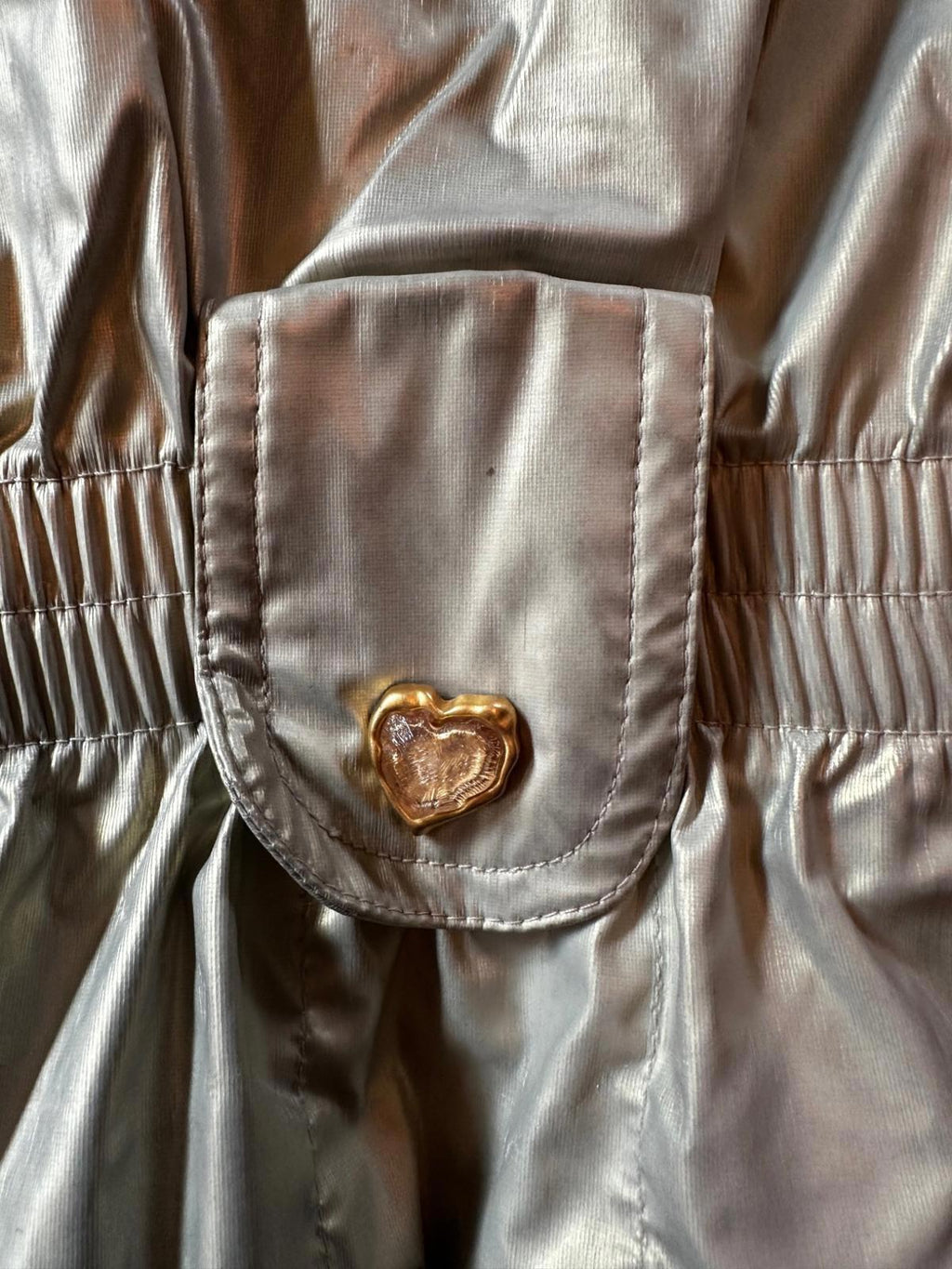 Slazenger Y2K Metallic Puffer Jacket 95 Faux Fur Hood Korea