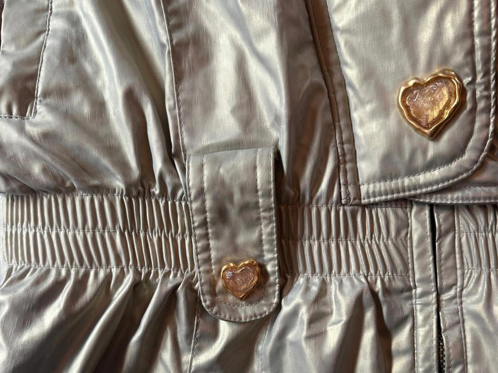 Slazenger Y2K Metallic Puffer Jacket 95 Faux Fur Hood Korea