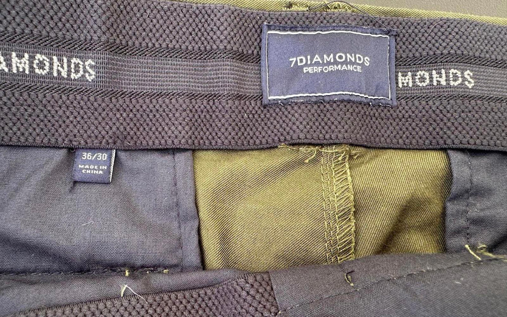 7 Diamonds Olive Performance Pants 36x30 NWT