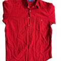Vintage Pendleton Wool Shirt Jacket Red suede elbow patches