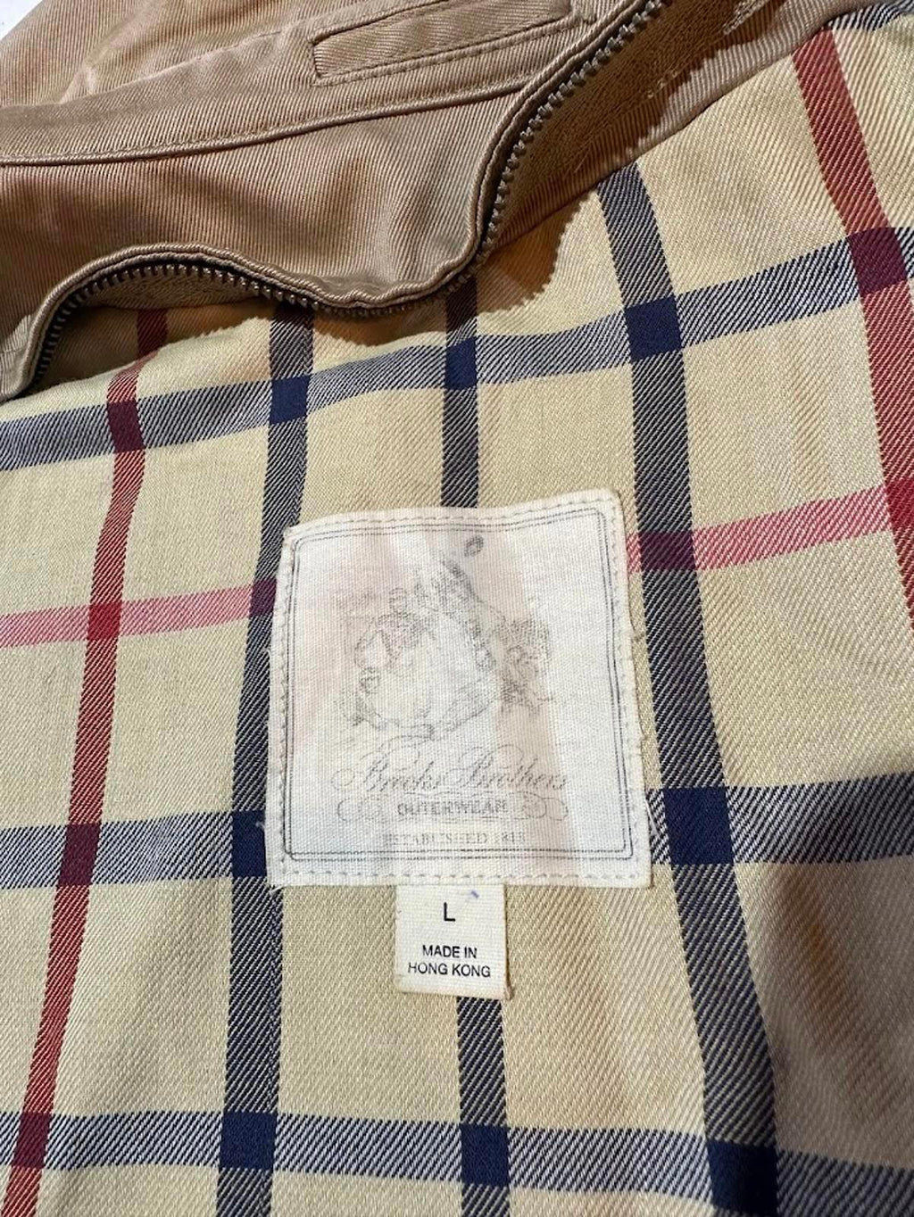 Brooks Brothers Tan Harrington Jacket L