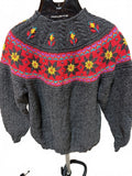 Vintage Dale of Norway Floral Wool Sweater S