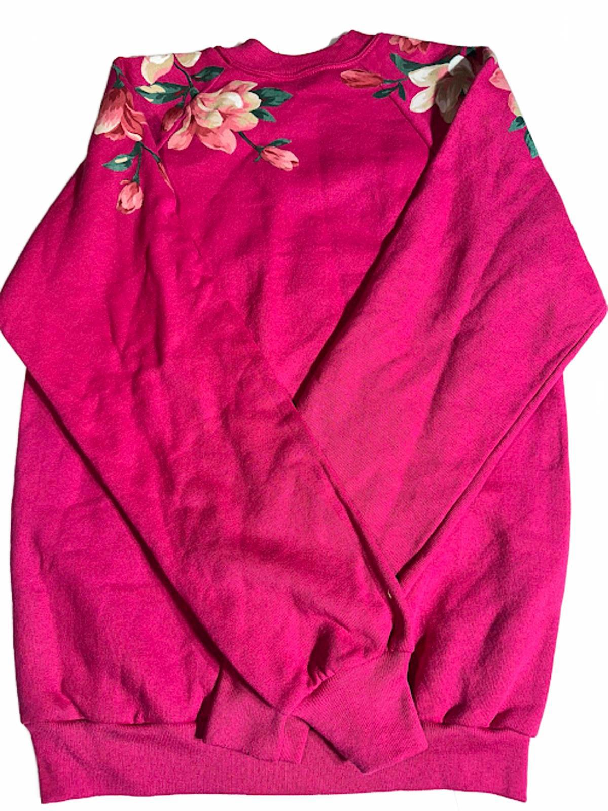 Vintage Floral Sweatshirt — Made in USA (Jerzees)