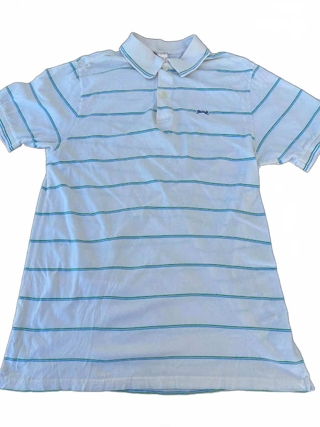 Le Tigre White Stripe Polo Shirt Medium