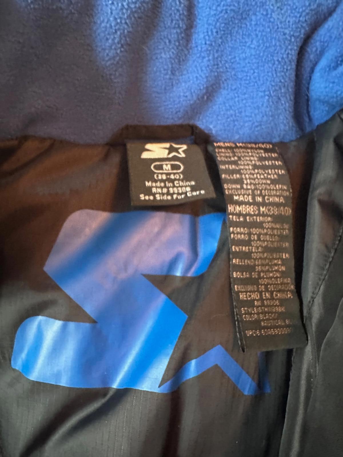 Vintage Starter Black Blue Puffer Jacket Men’s M