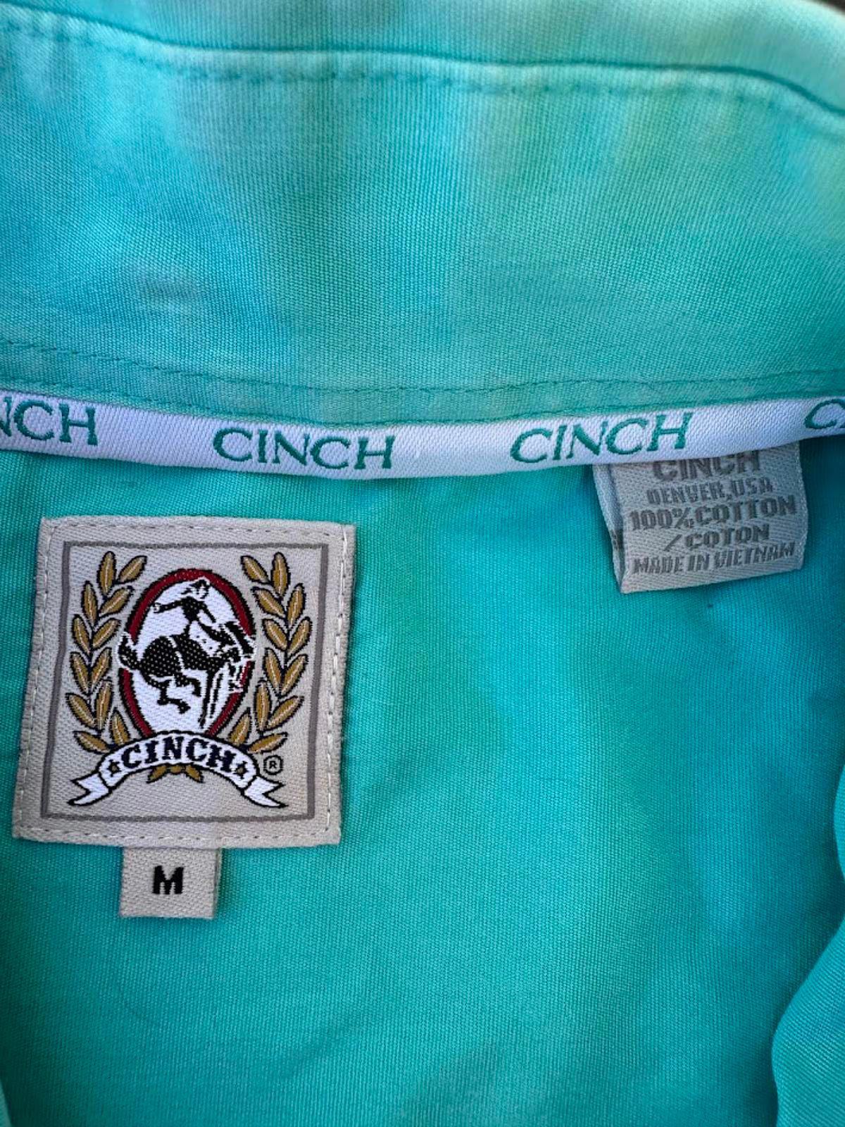 Cinch Turquoise Western Shirt M Cotton