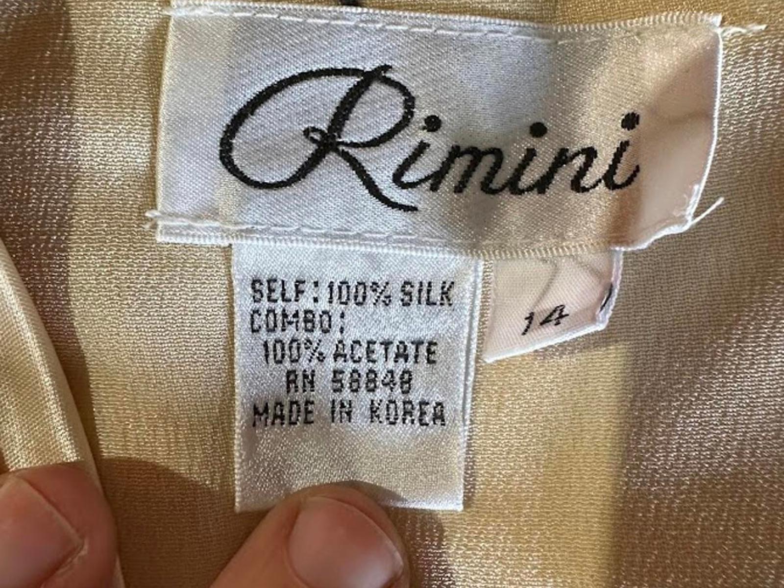 Rimi Ivory Silk Blouse Jacket Size 14