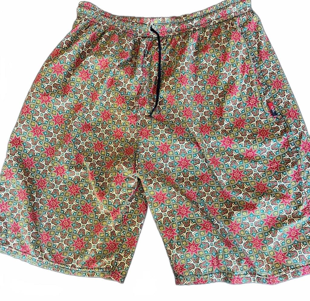 Men’s  Patterned Shorts Elastic Waist
