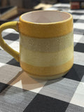 Holt Howard 1962 Yellow Striped Ceramic Coffee Mug Vintage 3.5"