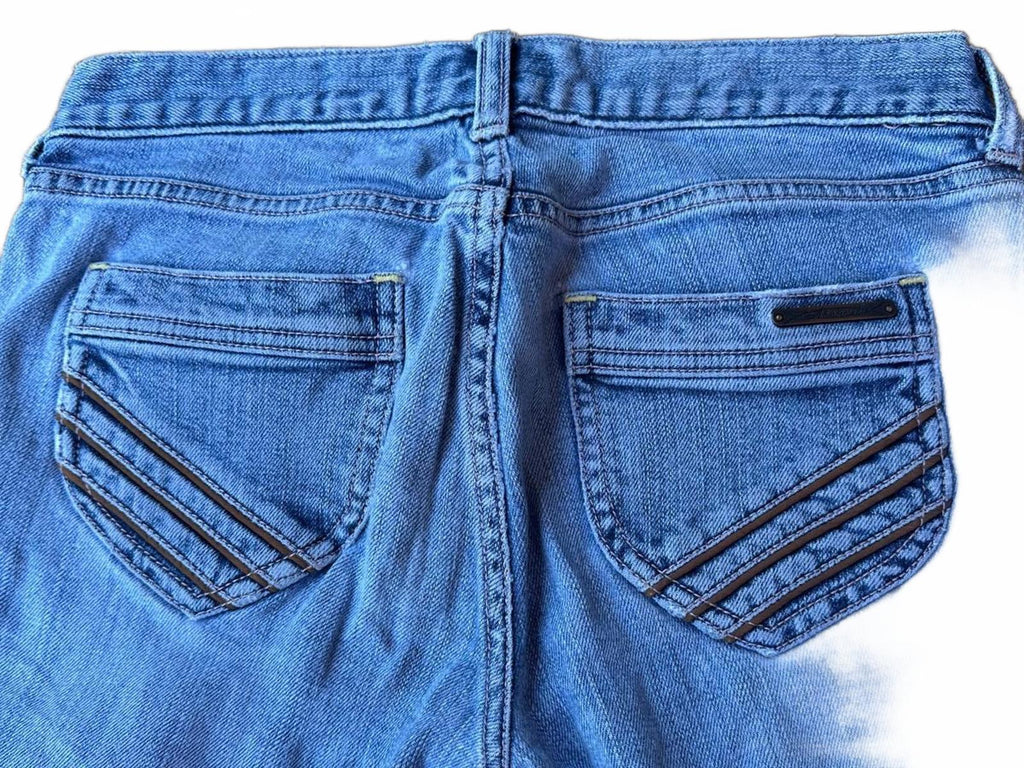 Vintage Abercrombie & Fitch Low Rise Bootcut Jeans Size 2 Distressed Y2K Style