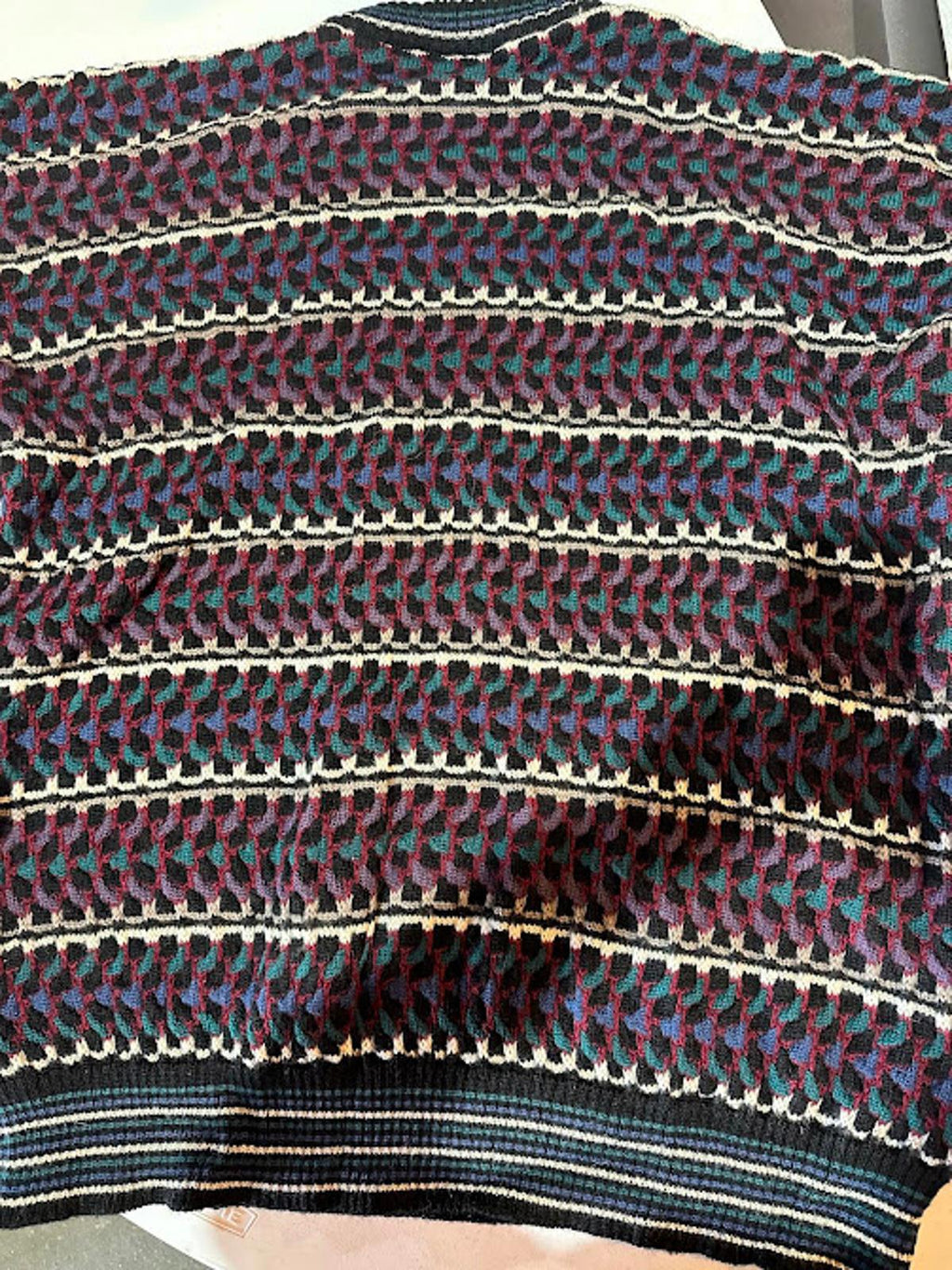 Vintage Italian Wool Oversized Geometric Sweater