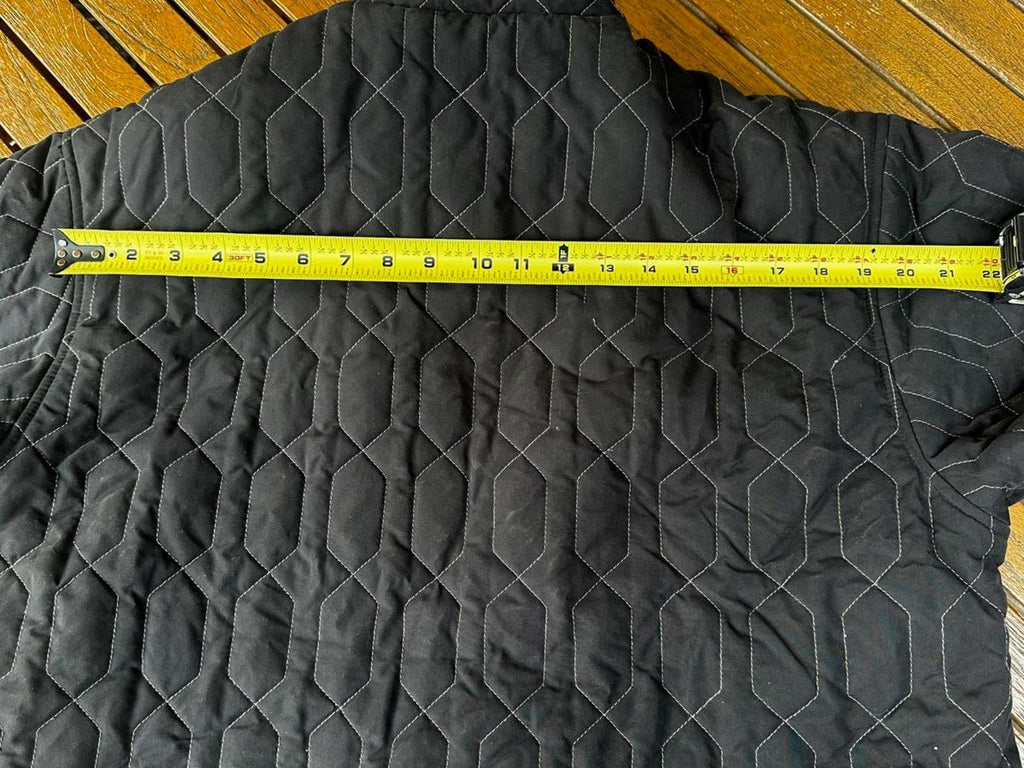 Vintage Marker Quilted Ski Jacket L Black Insulated Wtr Coat