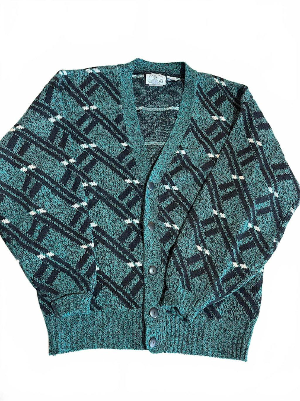 Vintage 90s Geometric Knit Sweater XL