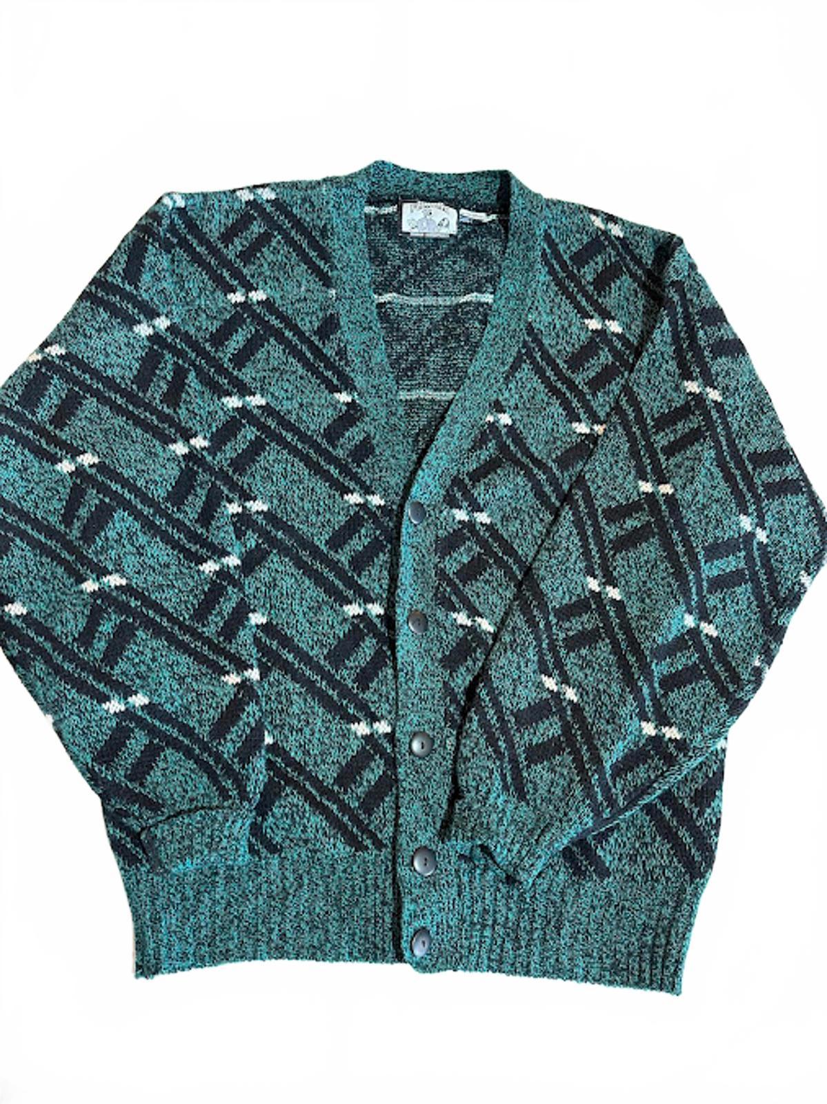 Vintage 90s Geometric Knit Sweater XL