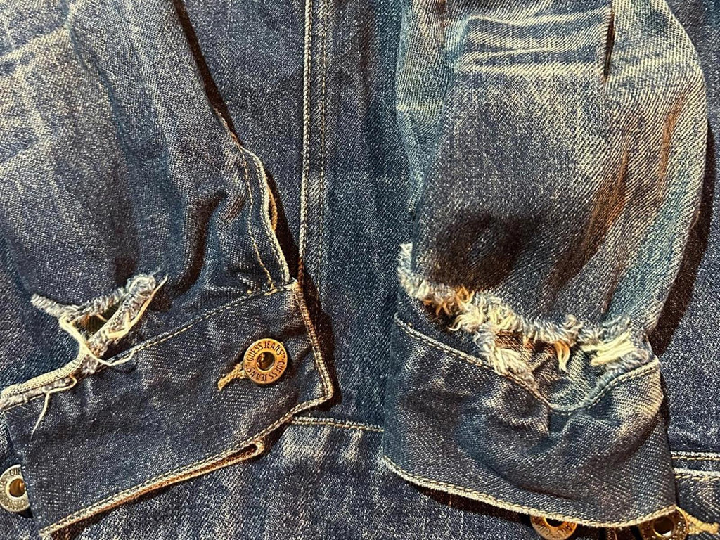 Vintage Guess USA Denim Jacket Medium Distressed
