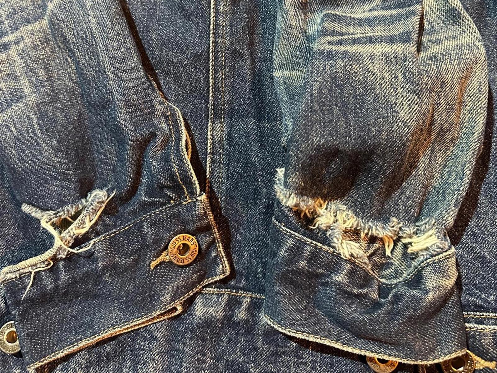 Vintage Guess USA Denim Jacket Medium Distressed