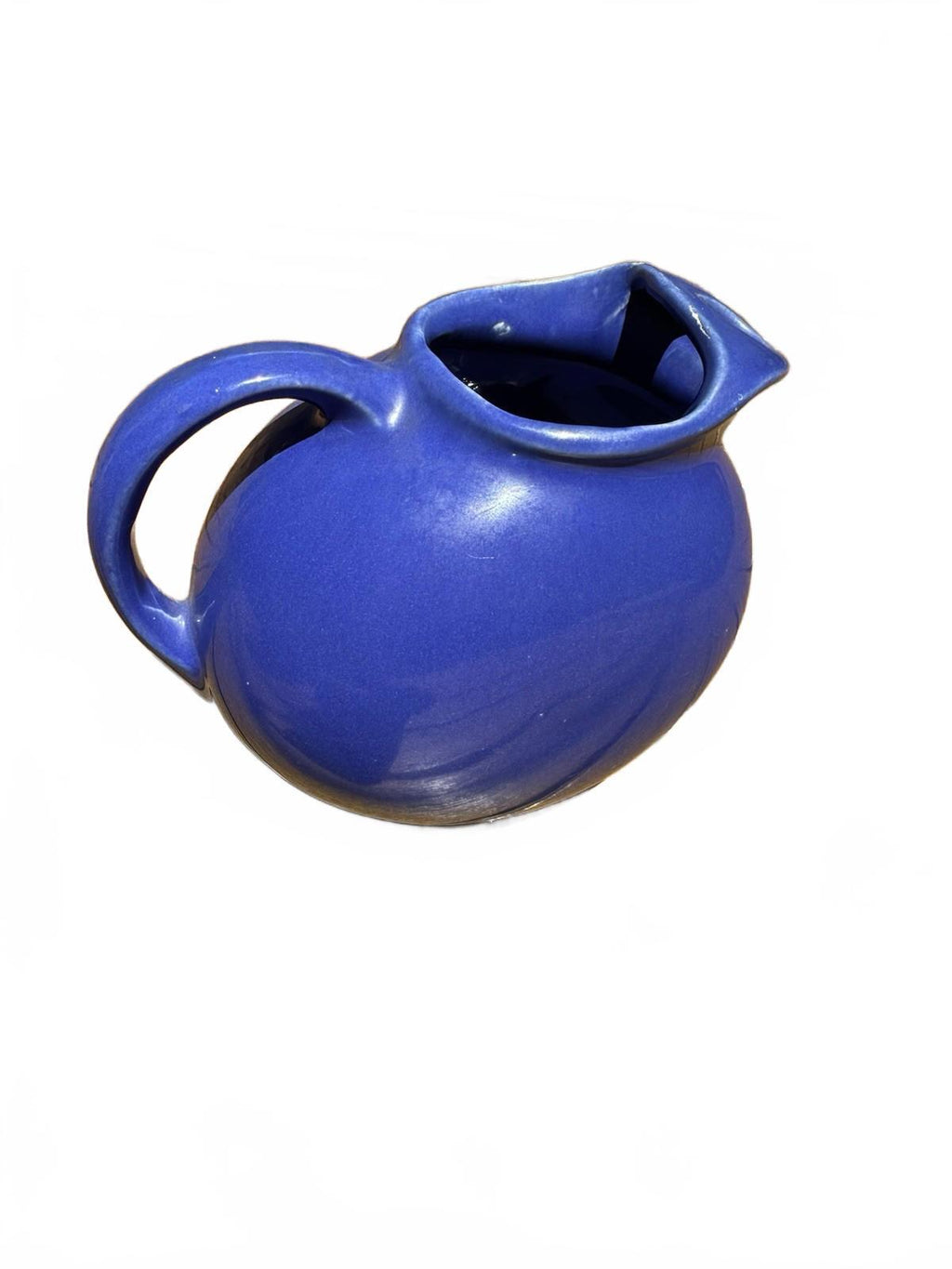Vintage Cobalt Blue Pottery Pitcher USA 5.5"