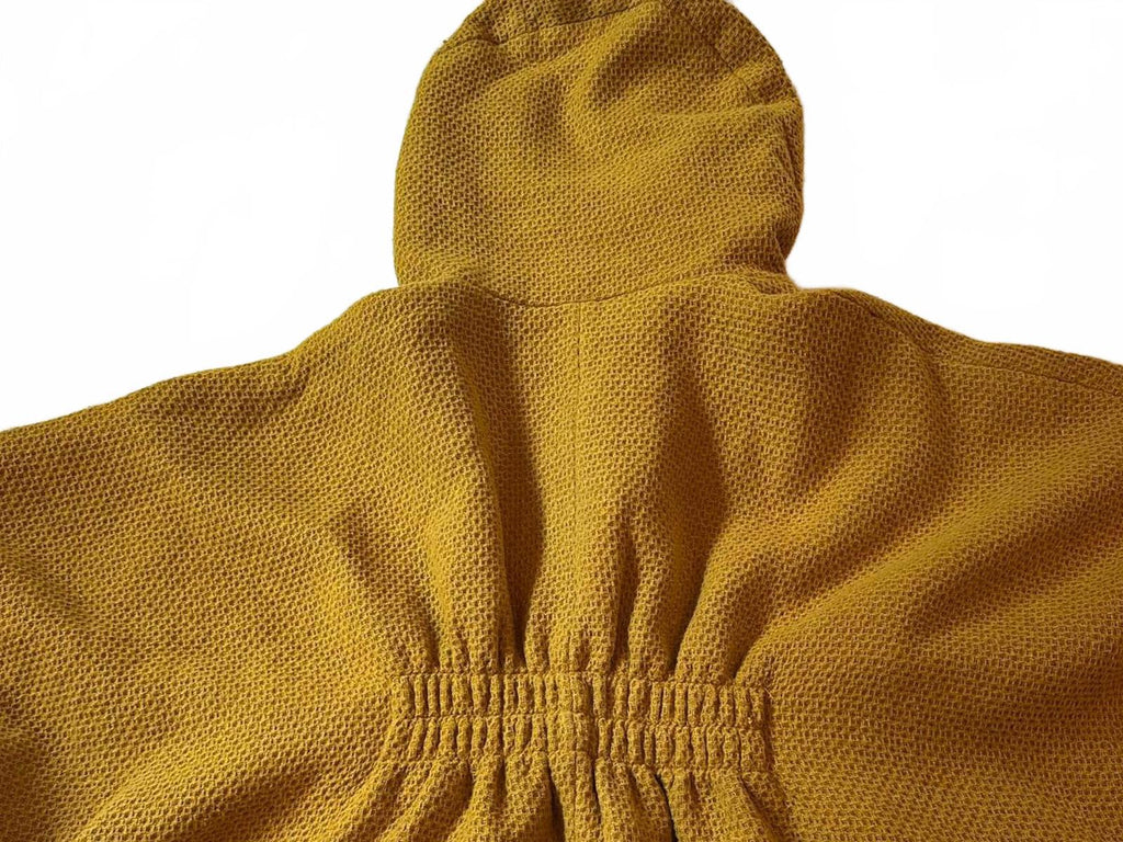 Steve Madden Mustard Hooded Textured Cape/Jacket
