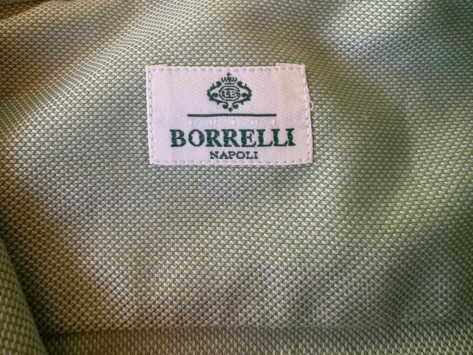 Borrelli Napoli Men’s Button-Down Dress Shirt  Made in Italy