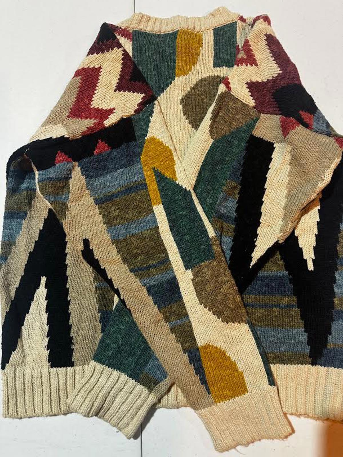 Vintage A.J. Tremont Geometric Knit Sweater M-L