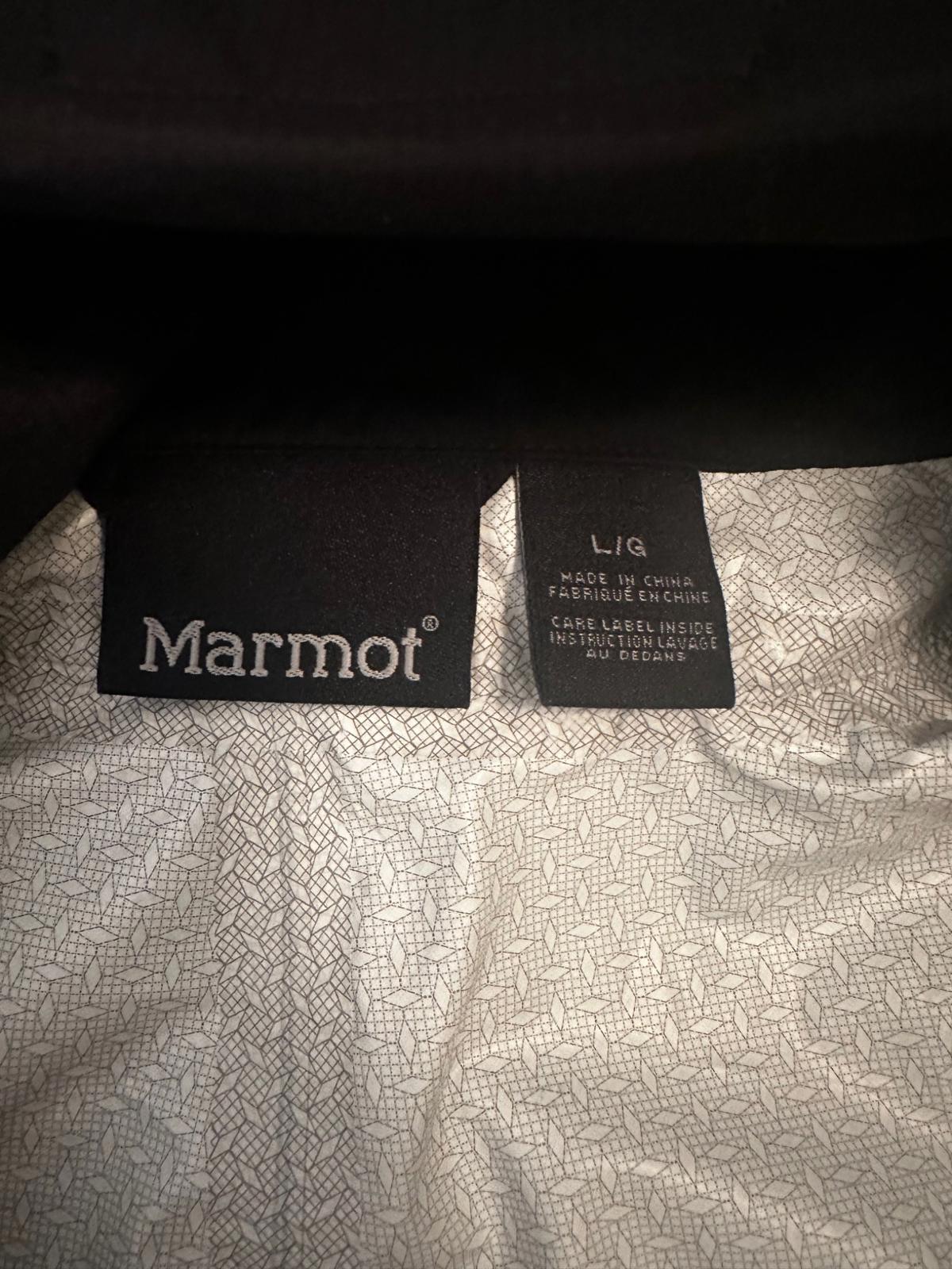 Marmot Black Waterproof Rain Jacket Men’s L Hooded