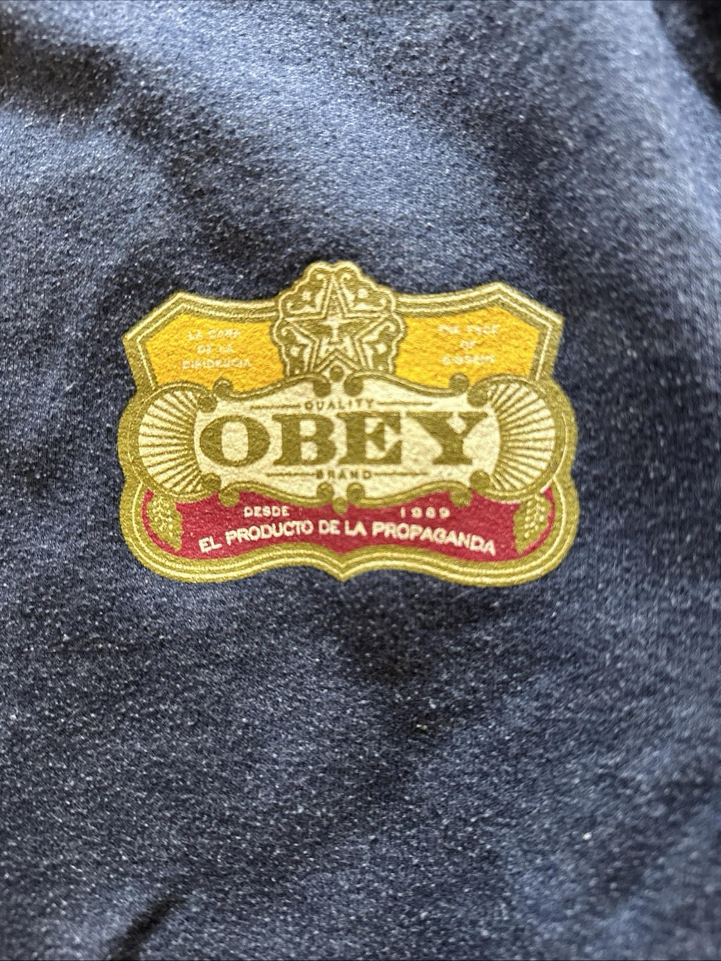 Vintage Obey Navy sweatshirt Size Small