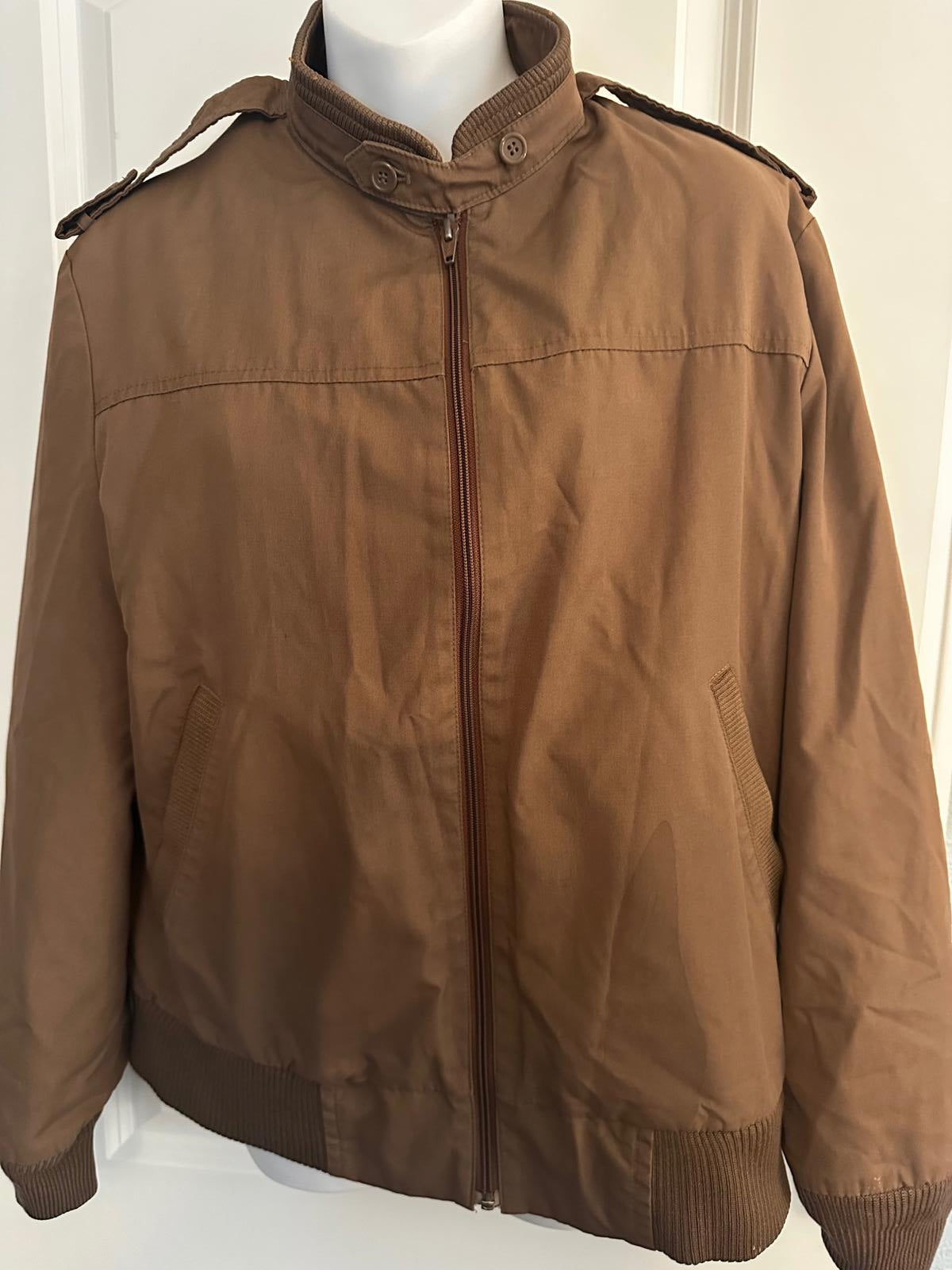 Vintage London Fog Bomber Jacket Brown Size 40