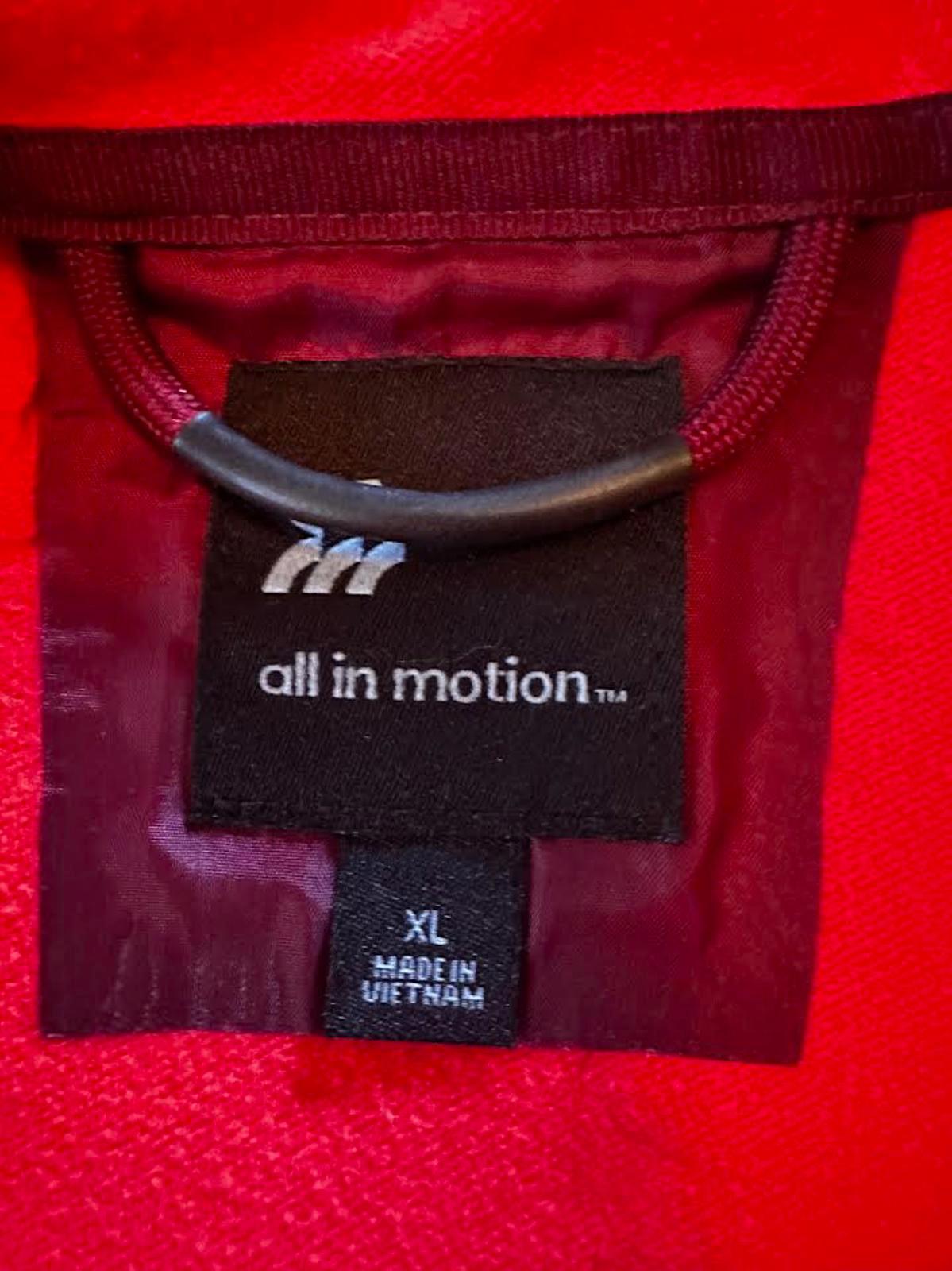 All in Motion Red/orange Active Full-Zip Hooded Jacket XL