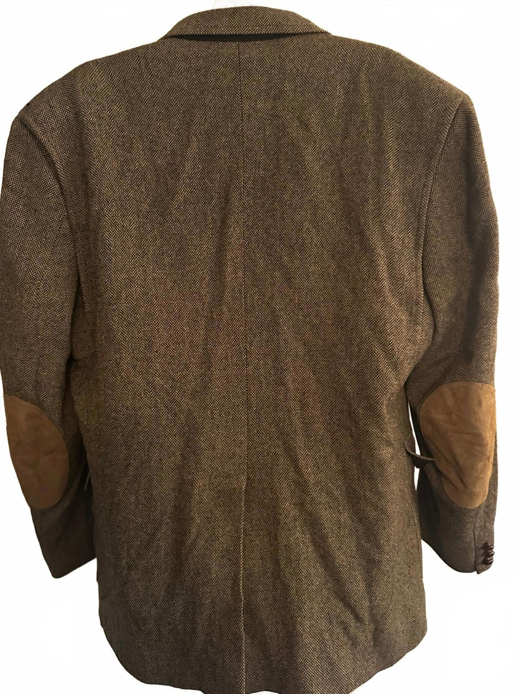 Pendleton Vintage Herringbone Tweed Blazer Leather Elbows