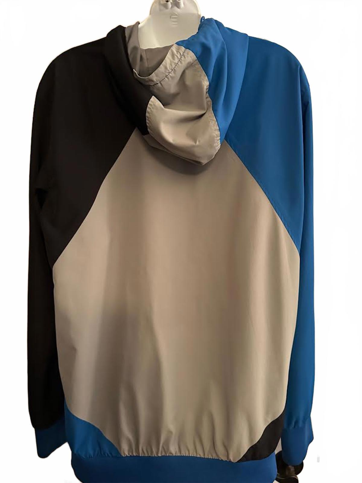 Volcom Men’s Hooded Windbreaker Jacket Blue Black M