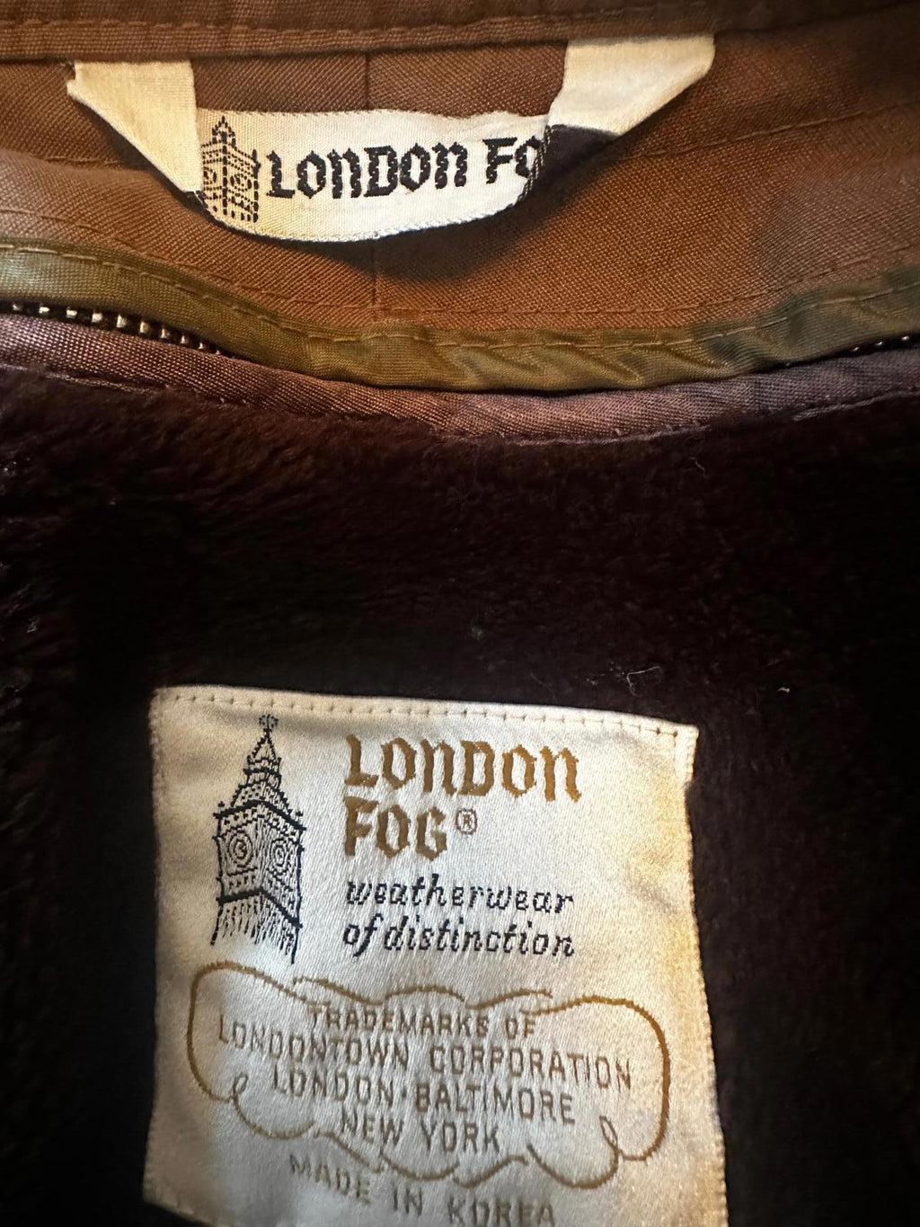 Vintage London Fog Bomber Jacket Brown Size 40