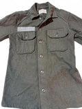 Vintage Military Wool Field Shirt Cold Weather Olive Green