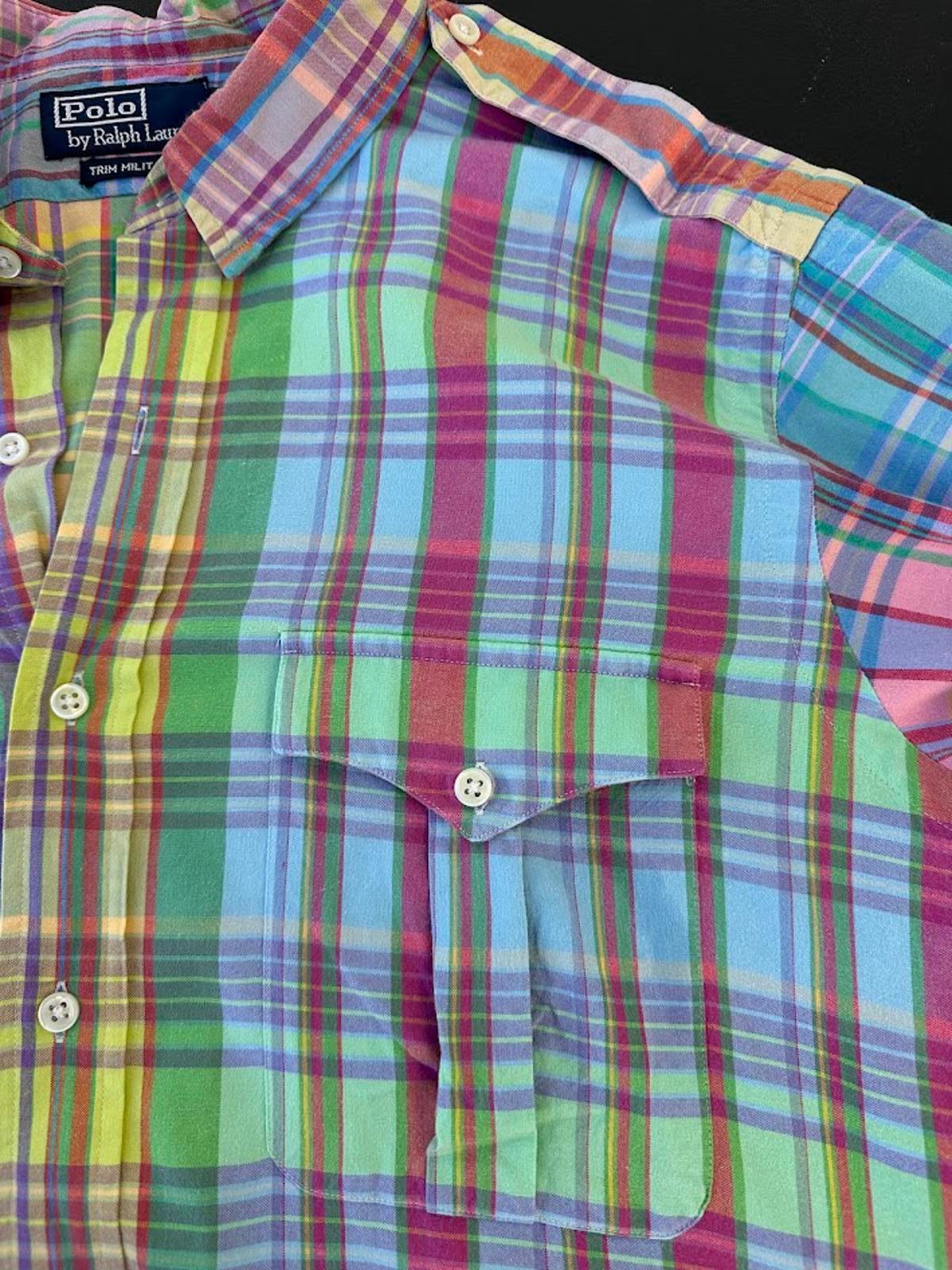Polo Ralph Lauren Trim Military Plaid Shirt XL