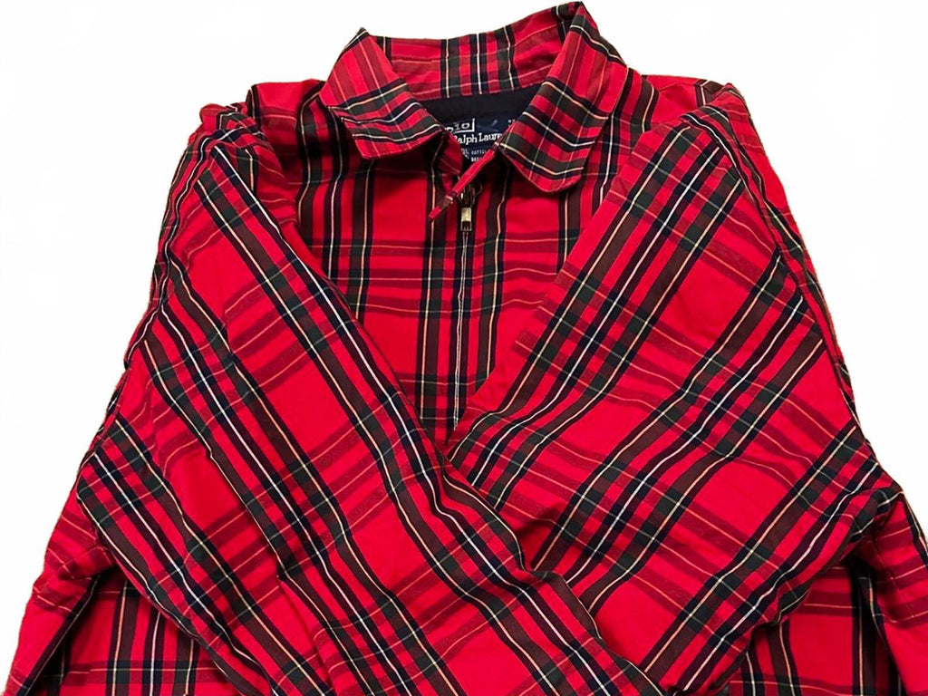 Polo Ralph Lauren red tartan fleece-lined jacket S