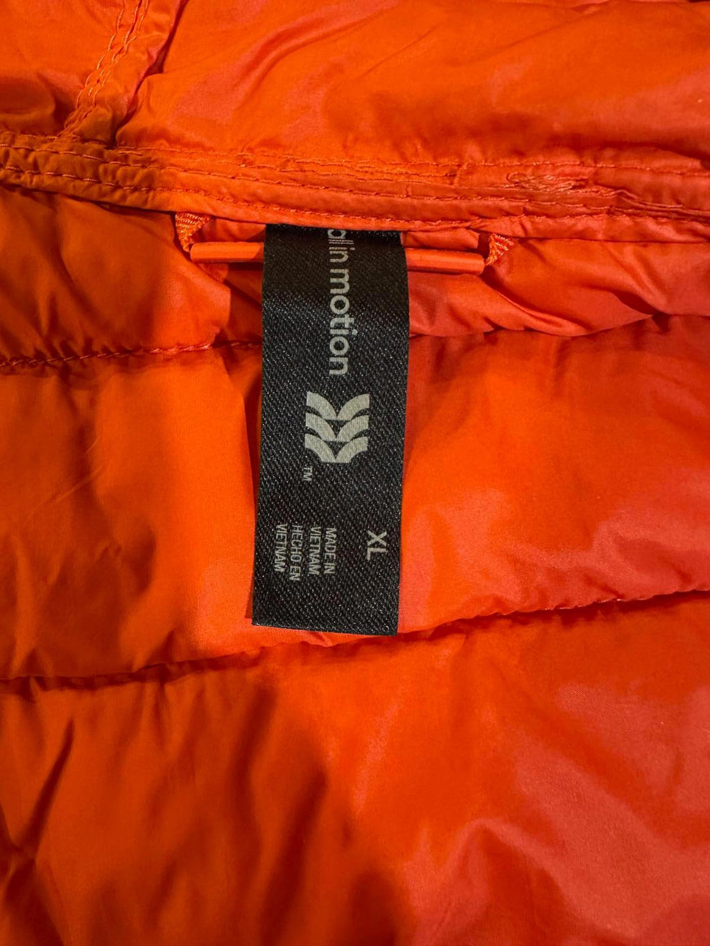 All in Motion Orange Puffer Jacket Men’s XL Hooded