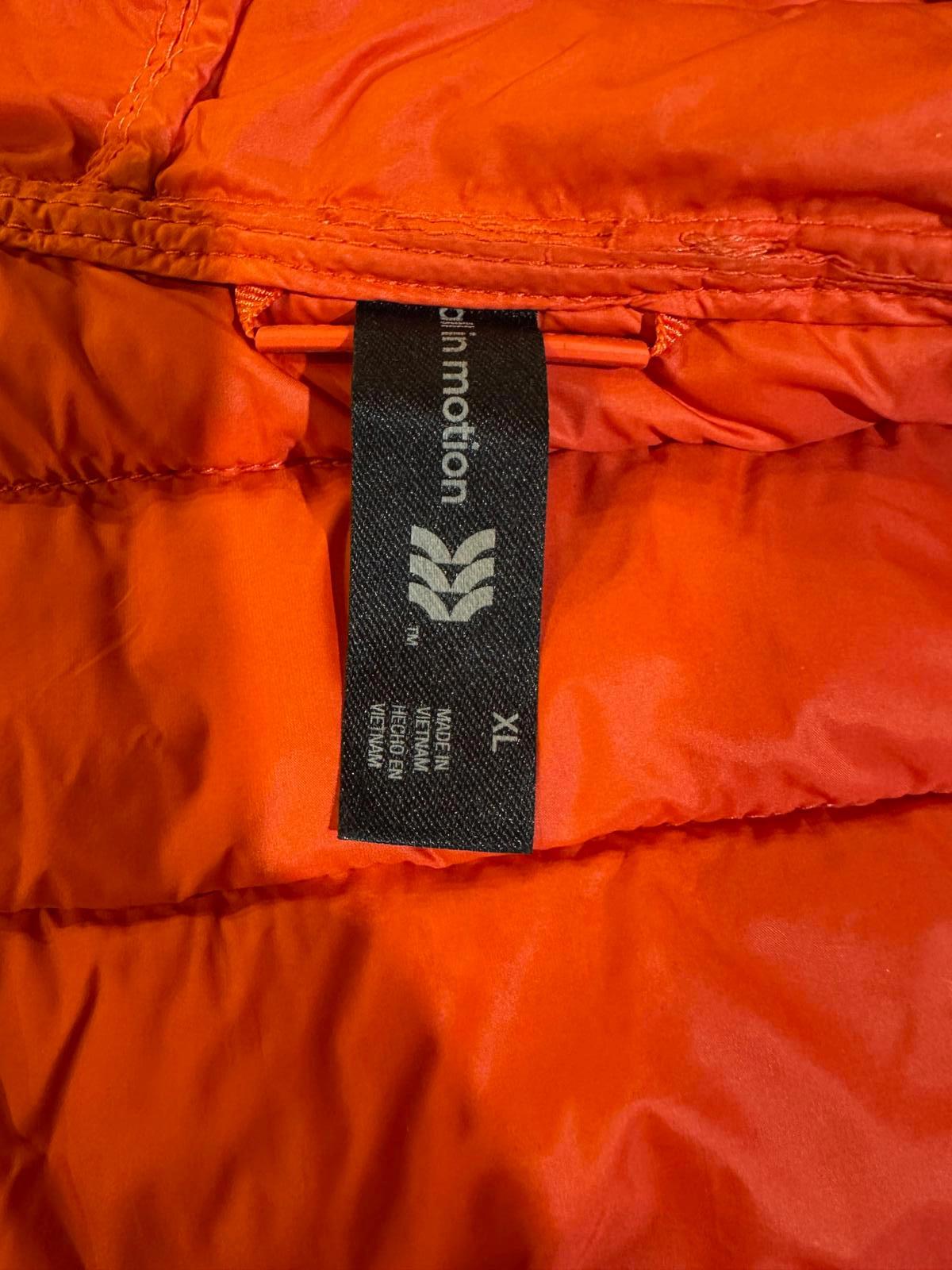 All in Motion Orange Puffer Jacket Men’s XL Hooded