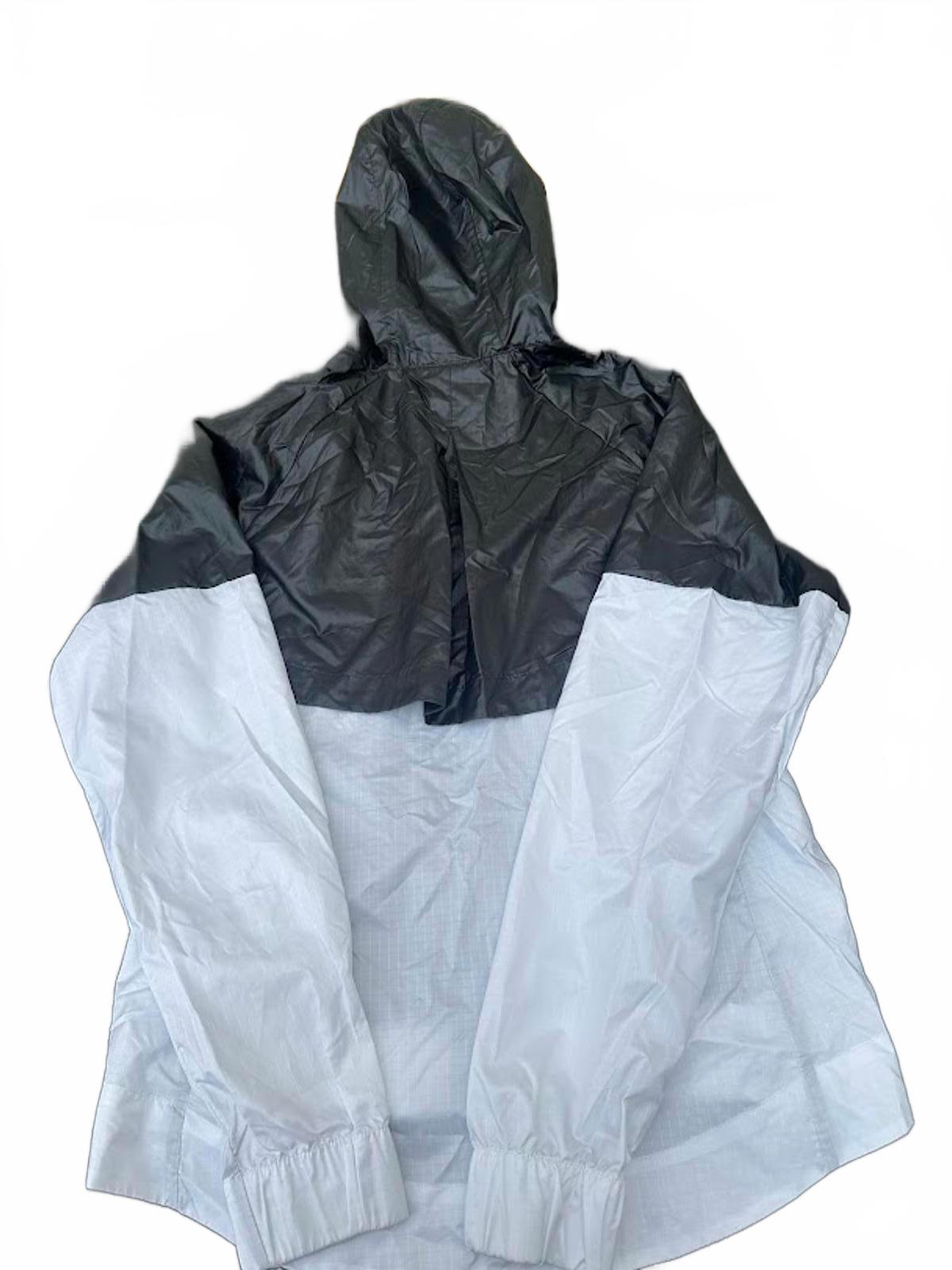 Nike Black White Hooded Windbreaker S