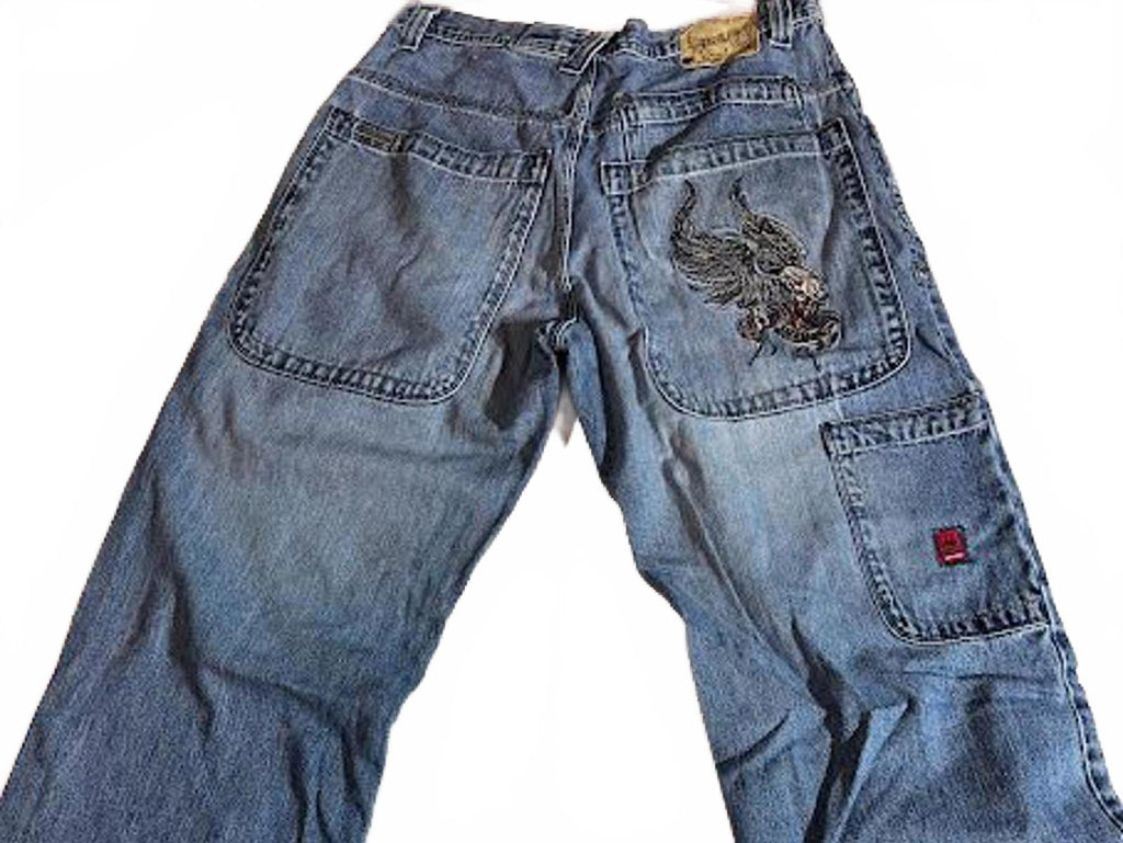 Vintage JNCO Dragon Embroidered Jeans 30x30 Y2K
