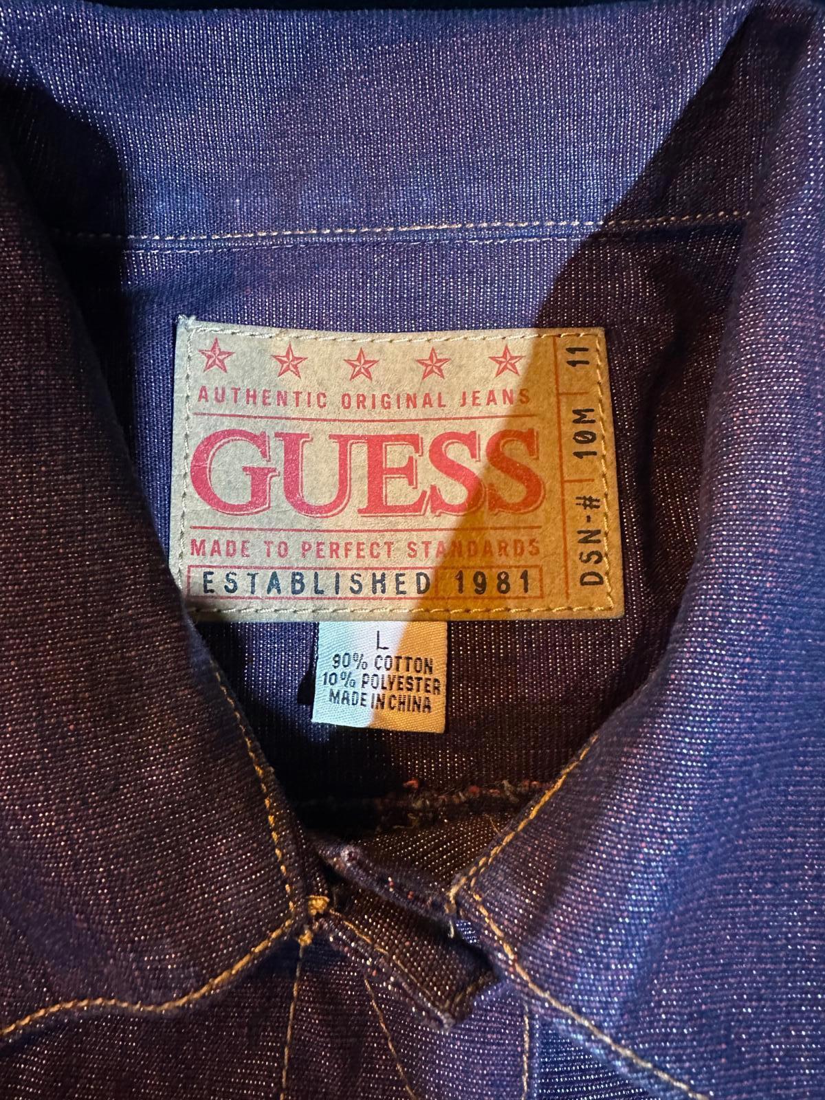 Guess Men’s Denim Jacket Dark Indigo L
