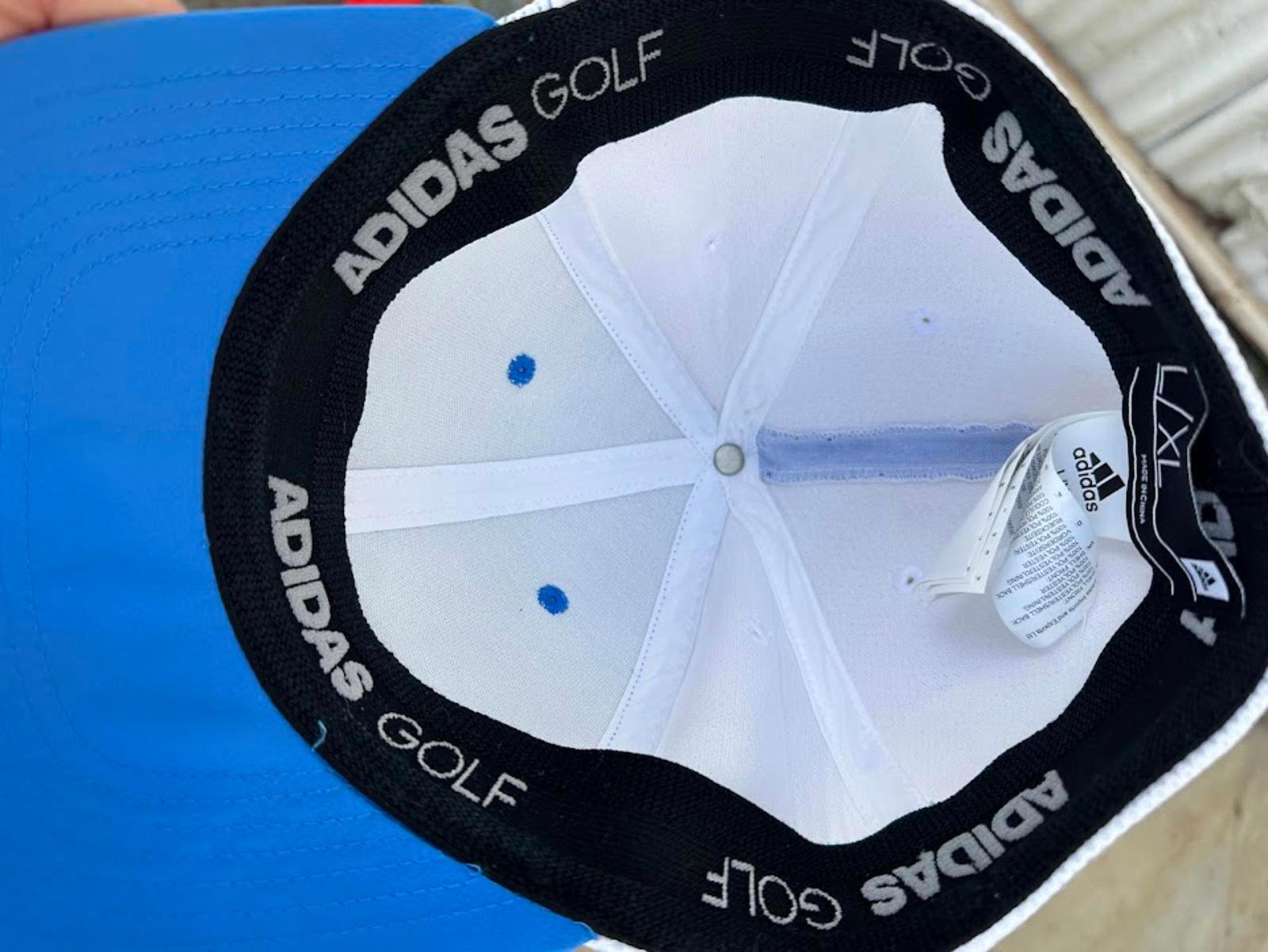 Adidas Golf Blue White L/XL FlexFit Hat