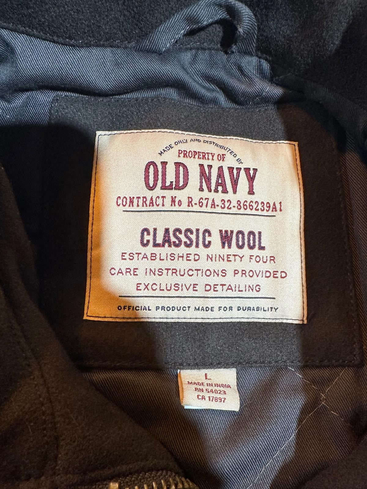 Old Navy Classic Wool Blend Jacket Men L Zip Lined