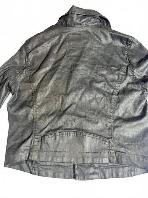 Adriano Goldschmied coated cotton biker-style jacket