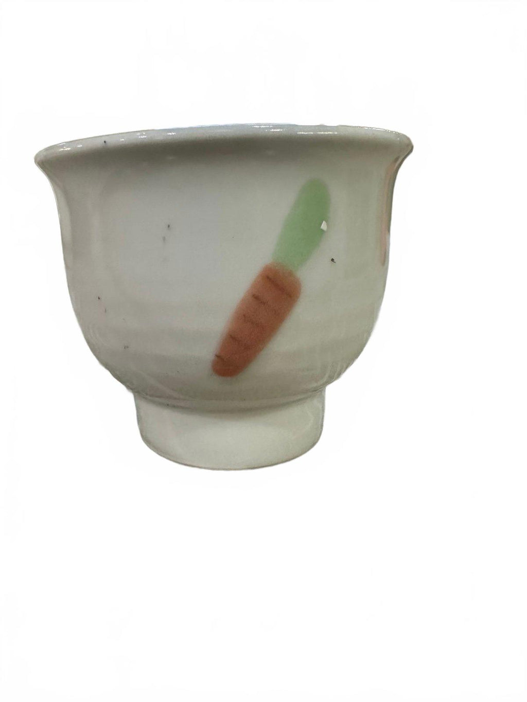 Vintage Hand-Painted Carrot Cups Pair