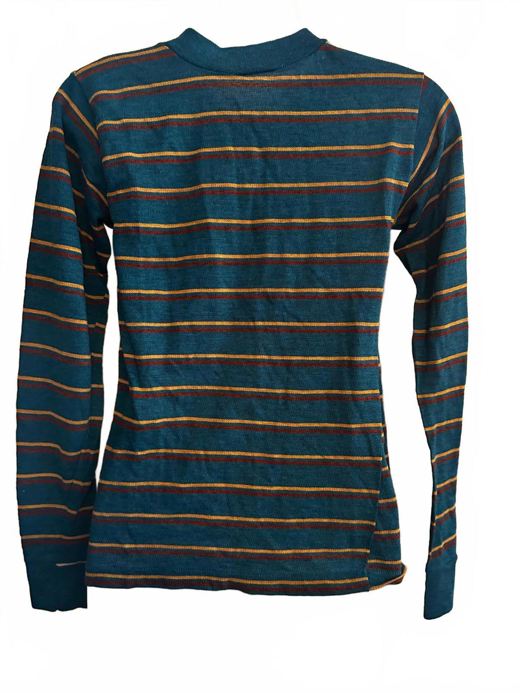 Vintage striped knit mock neck long sleeve top XXS