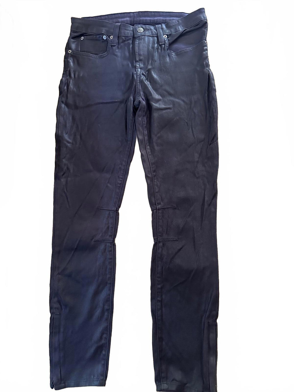 HELMUT by Helmut Lang Wax-Coated Black women's jeans