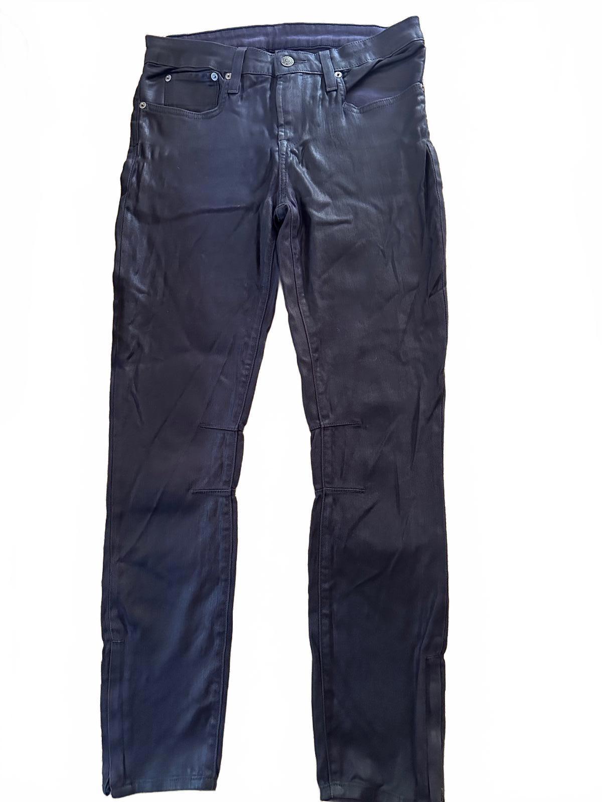 HELMUT by Helmut Lang Wax-Coated Black women's jeans