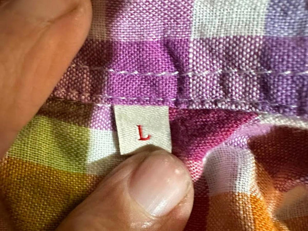 EQ Linen Cotton Plaid Shirt Large