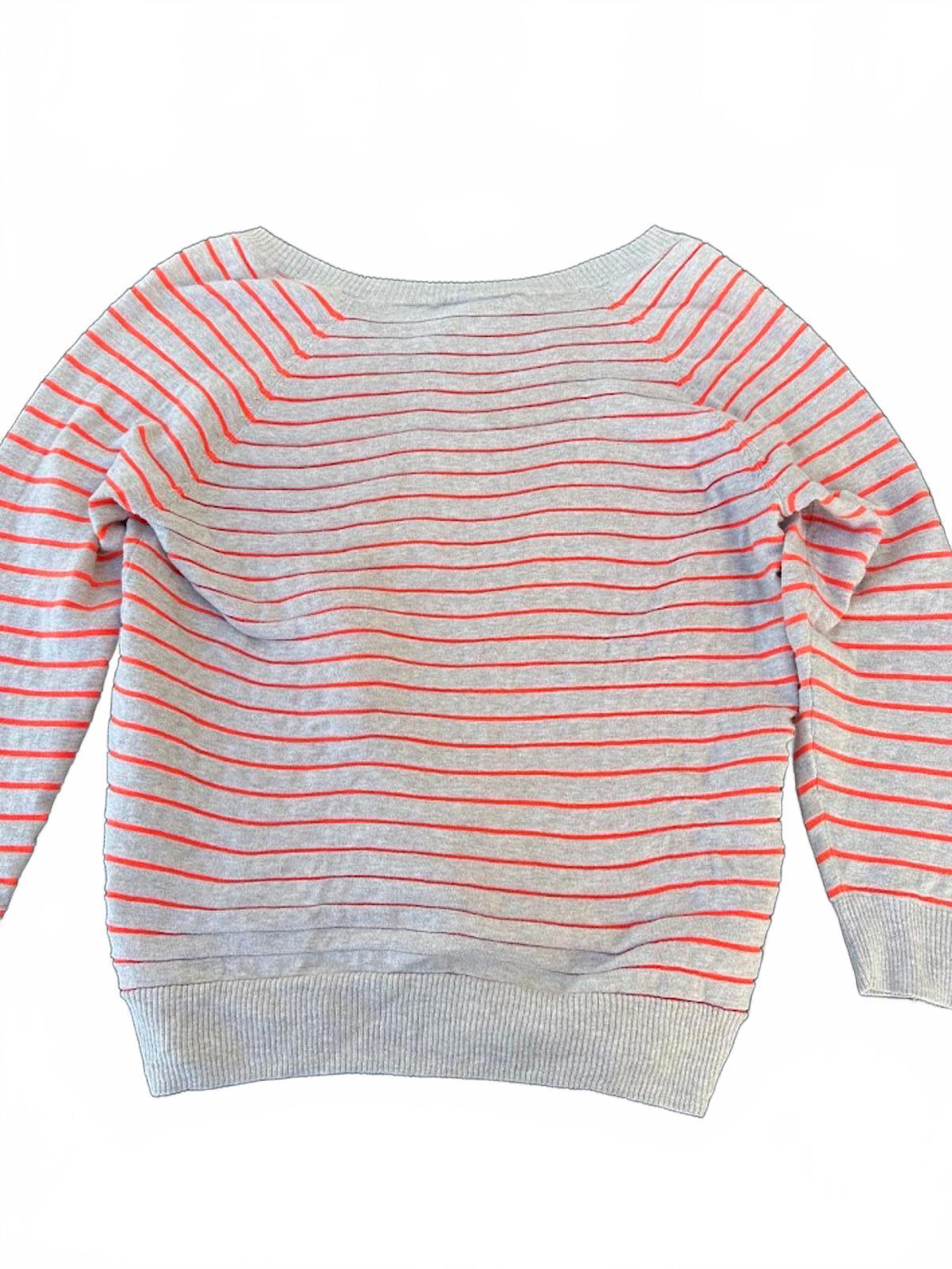Madewell Beige Neon Stripe Knit Sweater S