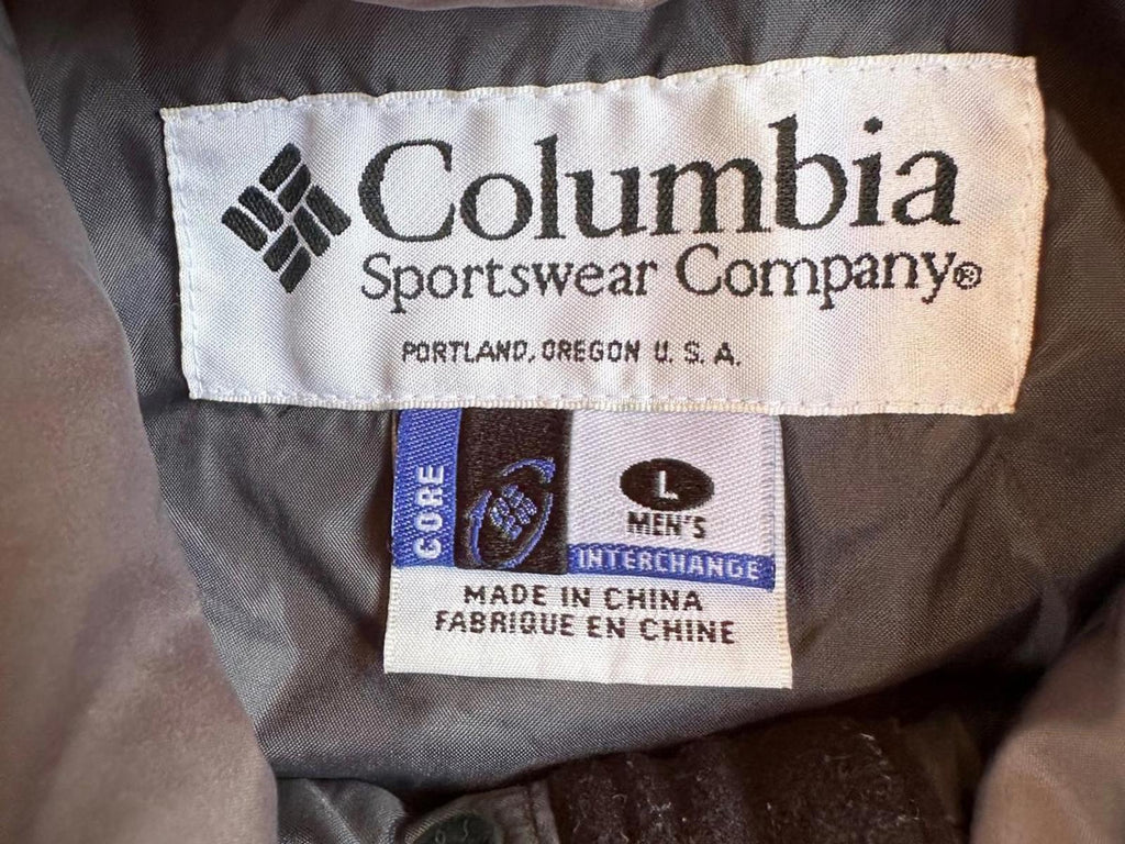 Columbia Men's Large Blue Tan Down Puffer Vest