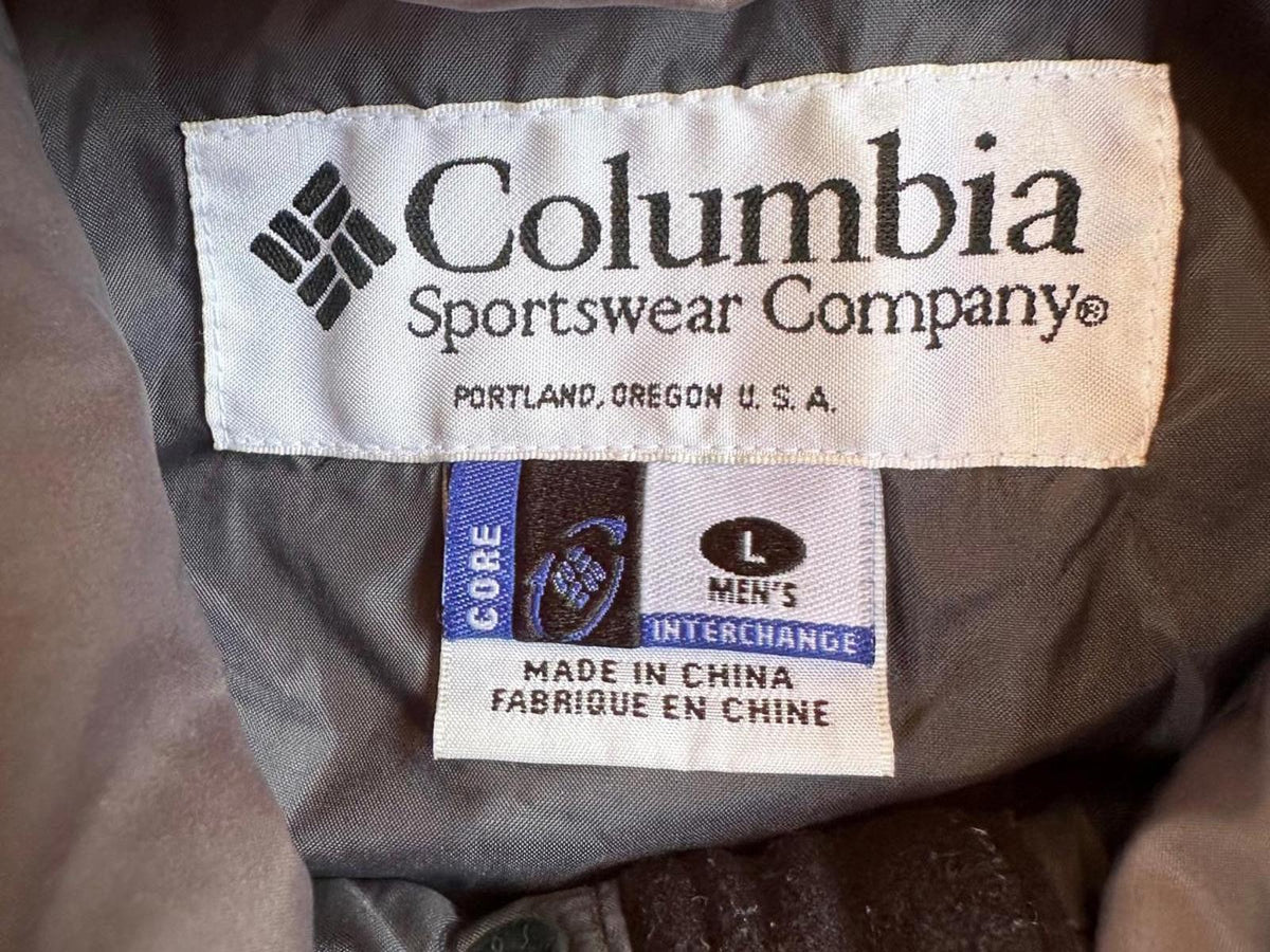 Columbia Men's Large Blue Tan Down Puffer Vest